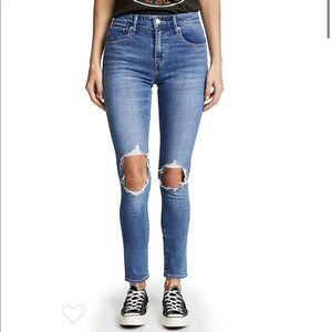 NWT Levi's 721 High Rise Skinny Distressed Jeans